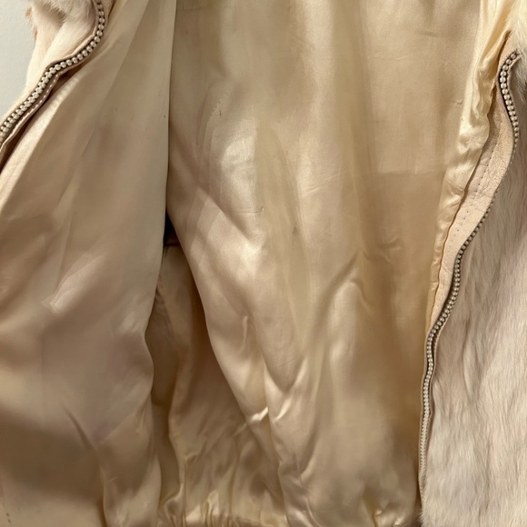 Vintage rabbit fur bomber style jacket size M - Picture 3 of 5